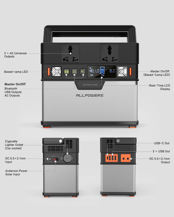 emergencia solar portátil del generador de la central eléctrica 220V/110V 372Wh