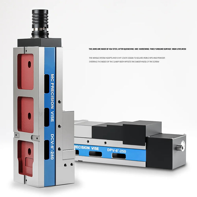 DCV Precision Hydraulic Vise 4" 5" | CNC Milling Machine Hydraulic Bench Vise Cast Iron HRC45-50