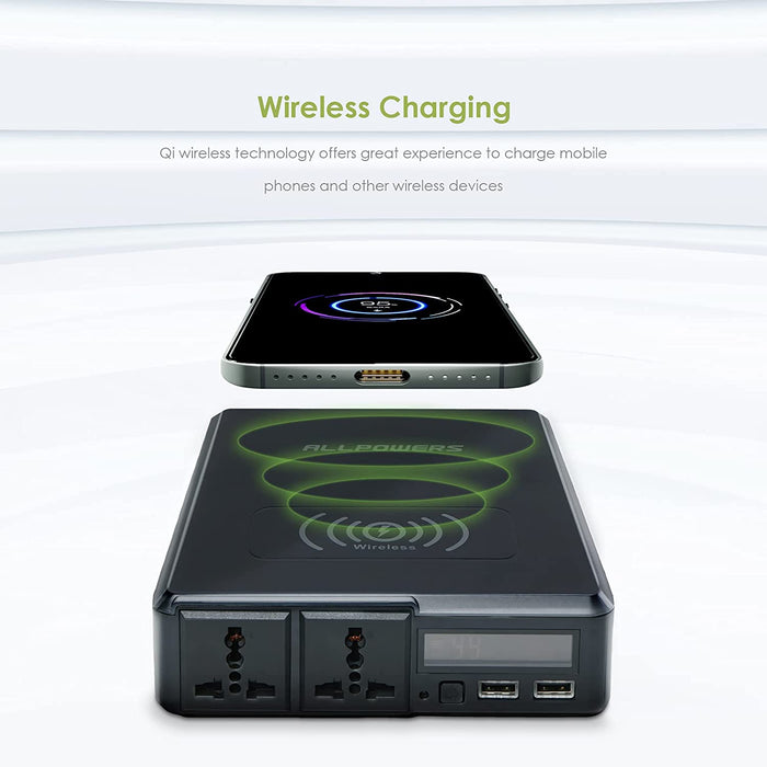 ALLPOWERS 200w Portable Power Station 154wh/41600mah Solar Powerbank