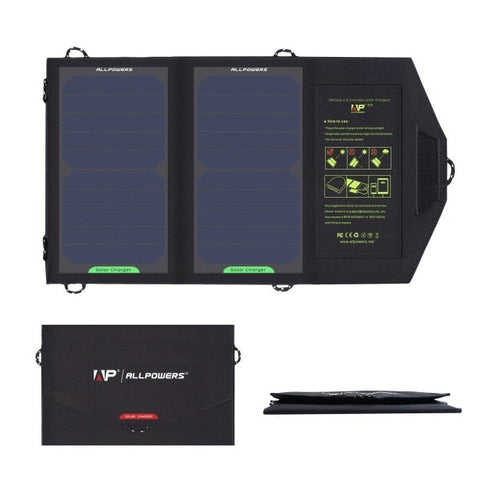 Panel solar plegable flexible Allpowers 5V 18V Solar de alta eficiencia