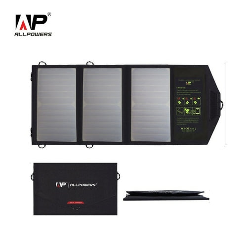 Panel solar plegable flexible Allpowers 5V 18V Solar de alta eficiencia