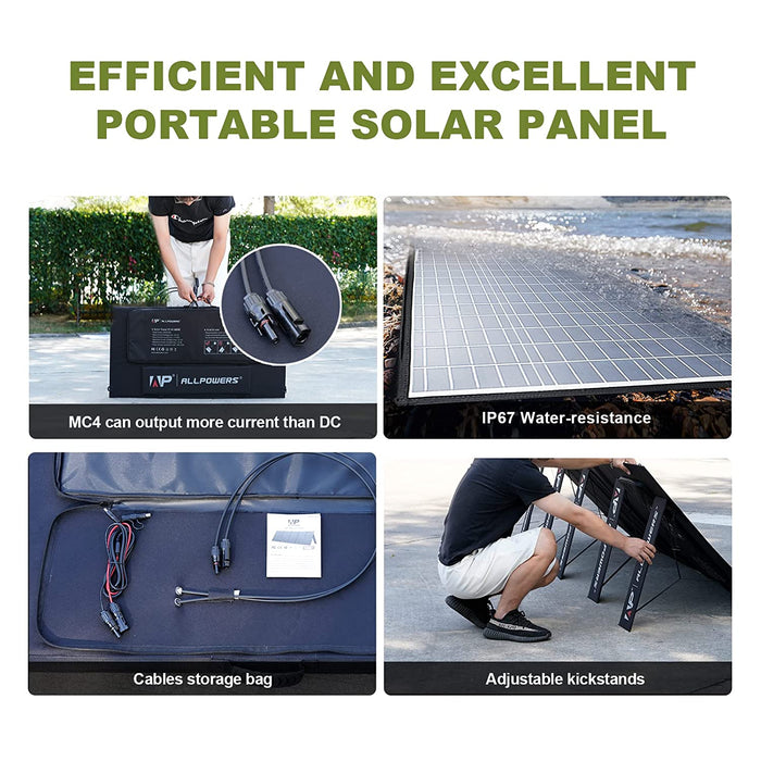 Allpowers Foldable Solar Panel 400w / 200w / 140w / 100w / 60w Solar