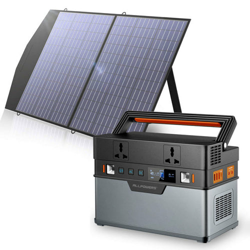 Central eléctrica portátil Allpowers 288wh 300w, 606wh 500w solar