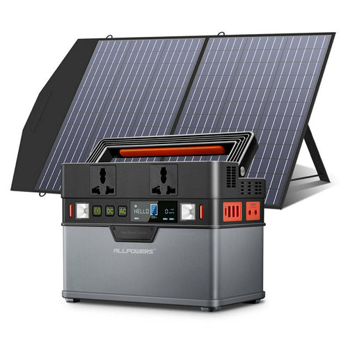 Allpowers Portable Power Station 288wh 300w, 606wh 500w Solar