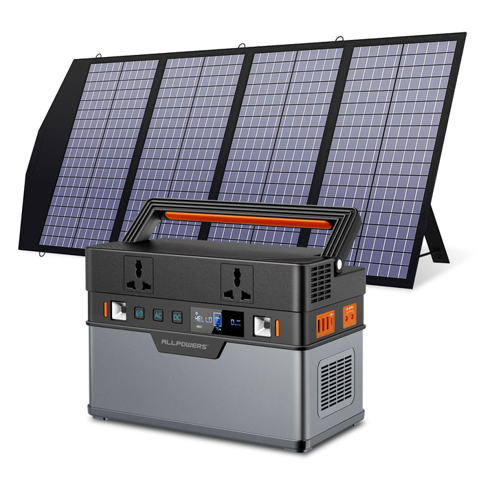 ALLPOWERS Solar Generator, 110V/220V Portable Power Station,Mobile