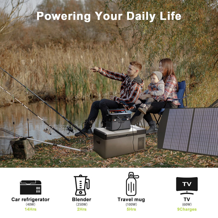 ALLPOWERS Solar Generator, 110V/220V Portable Power Station,Mobile