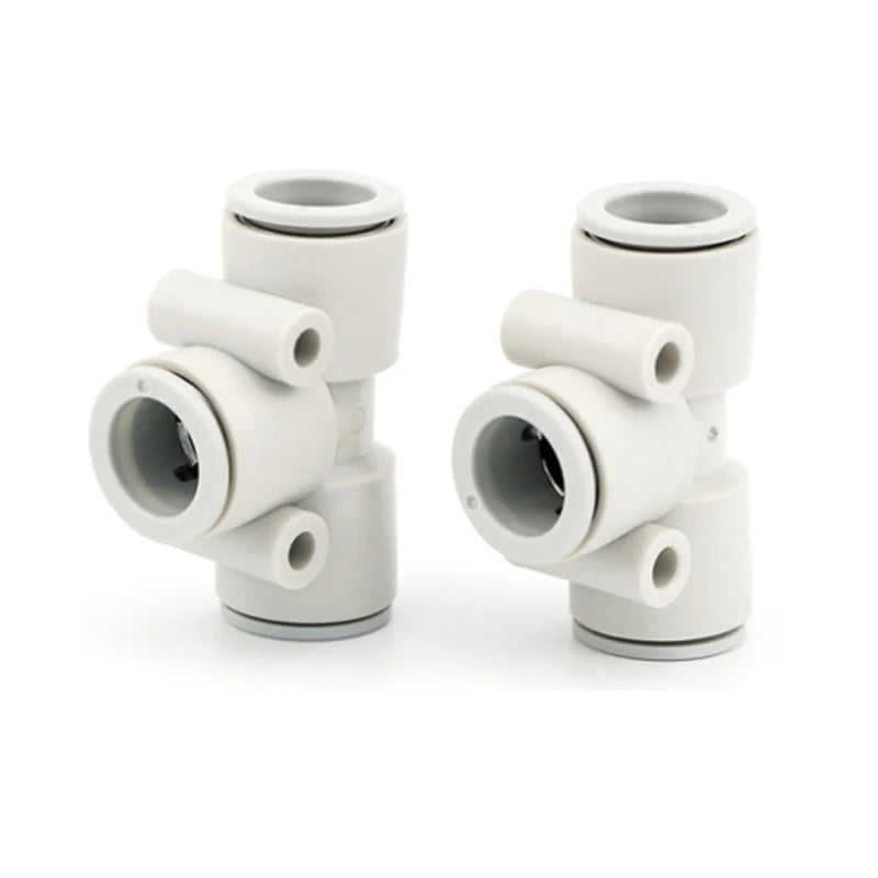10PCS KQ2T Pneumatic Connector – Three-Way Equal Push-In Fitting (4–12mm)