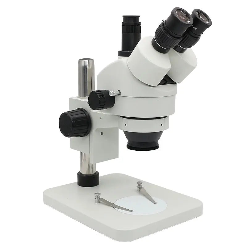 Microscopio trinocular con zoom 7X-45X, microscopio estéreo simul-focal 