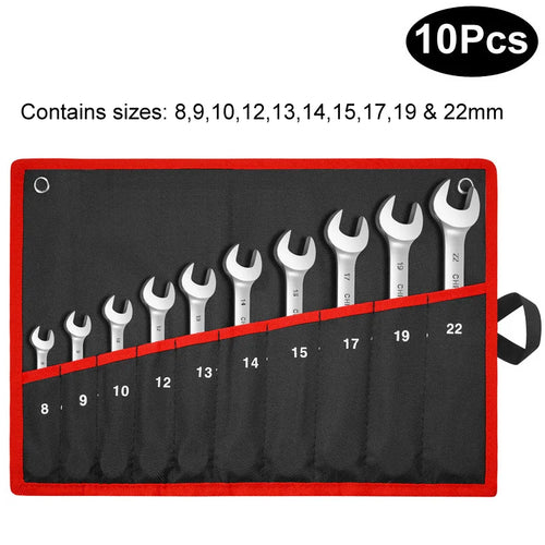 Combination Ratcheting Wrench Set,with Flexible Head,Metric Universal