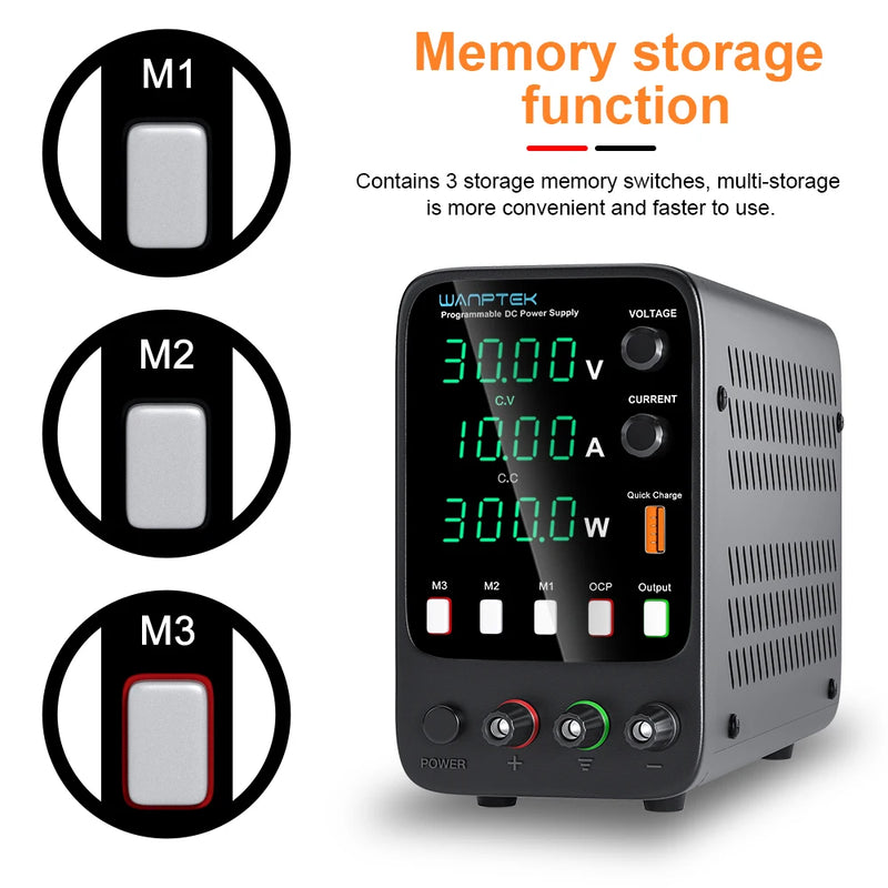 Adjustable DC Bench Power Supply 30V–160V Encoder & Memory Control Lab Voltage Regulator (APS / WPS / NPS Series)