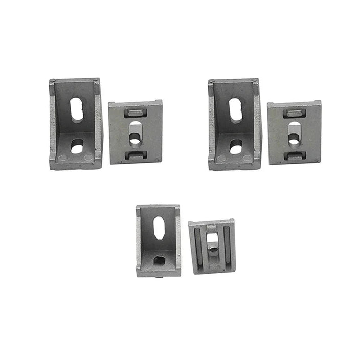 Aluminum Profile Corner Bracket Fitting – 20x20, 30x30, 30x60, 40x40, 40x80 – Black/Silver Connectors (5pcs/10pcs)