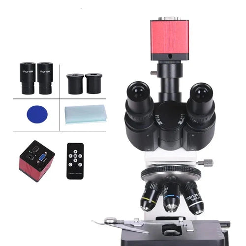 Professional Biological Lab Microscope - 1000x to 2500x Magnification with Trinocular Head