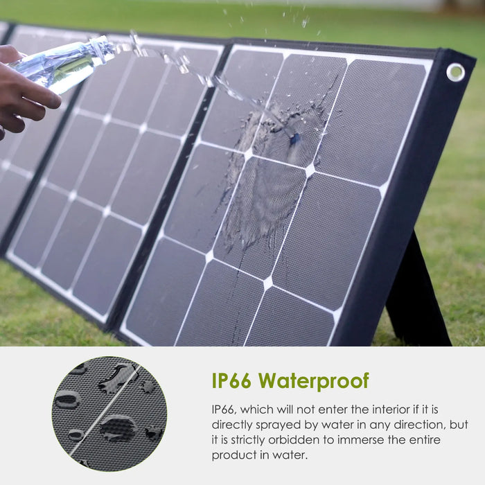 ALLPOWERS 200W Solar Panel With Adjustable Kickstand, Foldable Solar