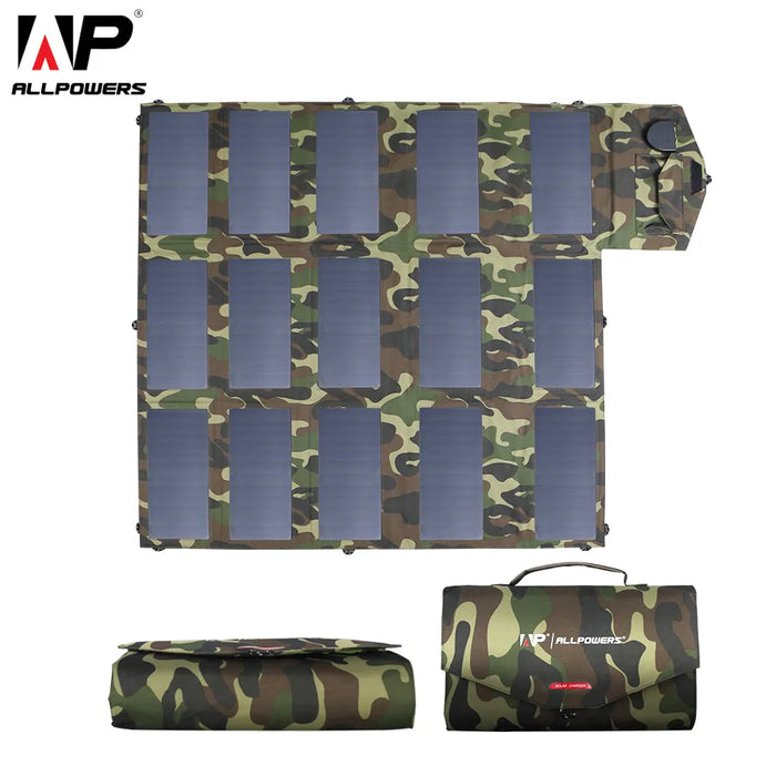 ALLPOWERS 100W Foldable Solar Panel, Portable Solar Charger (Dual 5v