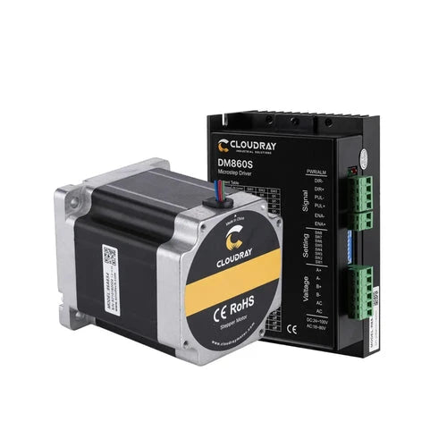 Cloudray Nema 34 Open Loop Stepper Motor Kit with 6.5N.m Torque and DM860S Driver - 4.6A