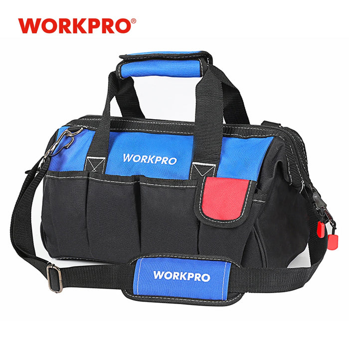 WORKPRO 14 x 7.5 x 9.75 Inch Tool Bag with Waterproof Base