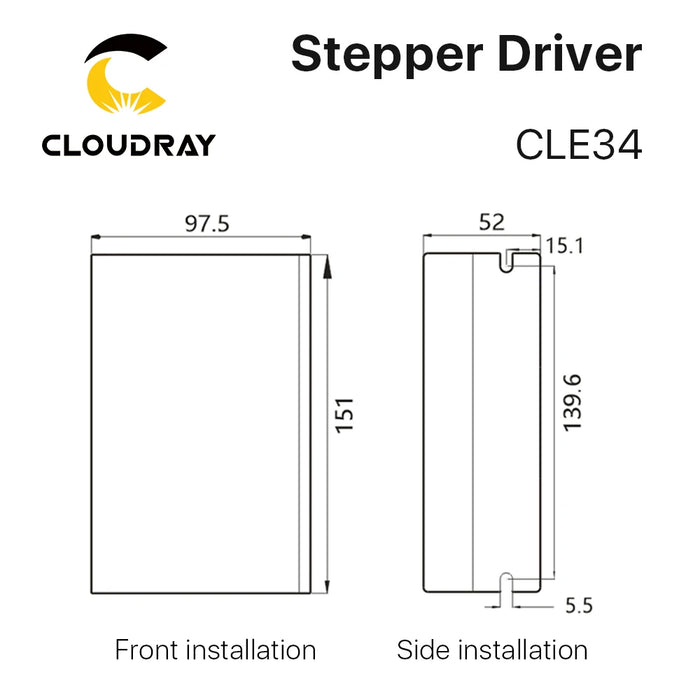 Cloudray Nema 34 Digital Closed Loop Stepper Motor Driver CLE34