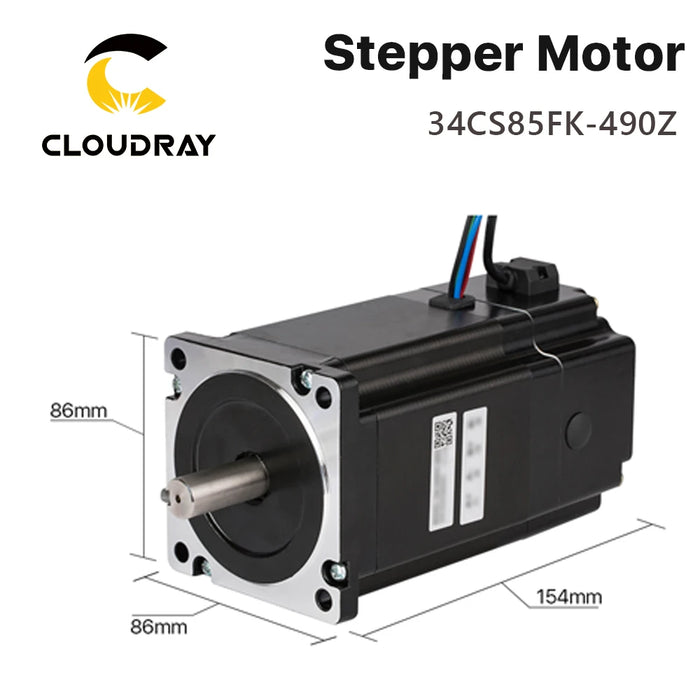 Cloudray Nema 34 Stepper Motor with 8.5N.m Torque - 4.9A, 2-Phase Servo Motor