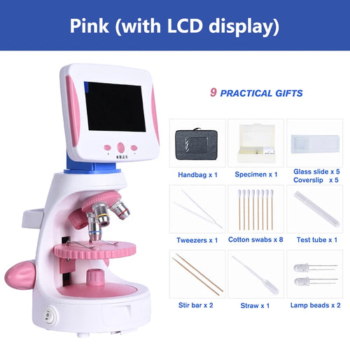 2000X HD 4.3'' TV Microscope – Biological Laboratory Microscope with LED, 4.3-Inch LCD Display