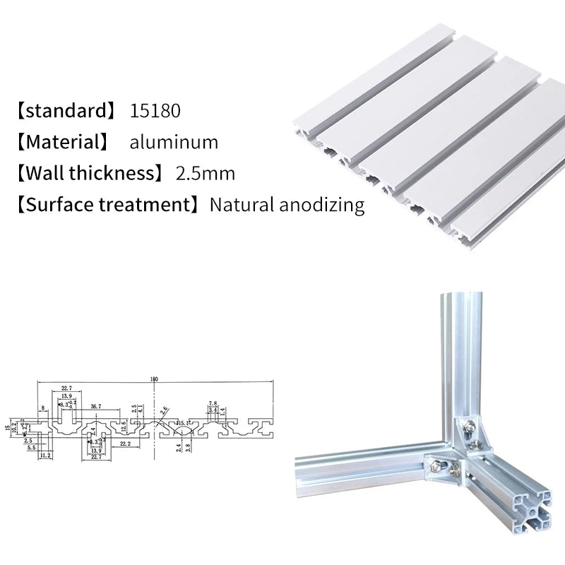 Piezas CNC de perfil de aluminio 15180