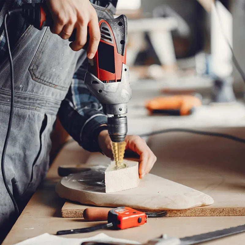 4-32 mm 4-20 mm HSS Broca escalonada recubierta de titanio Acero de alta velocidad