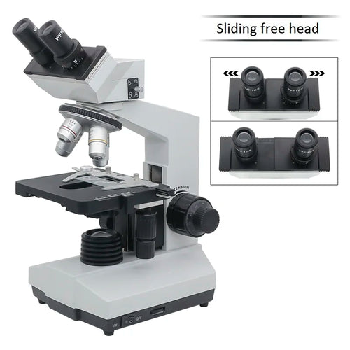 Microscopio binocular con fuente de luz de microscopio biológico 40-1600X 