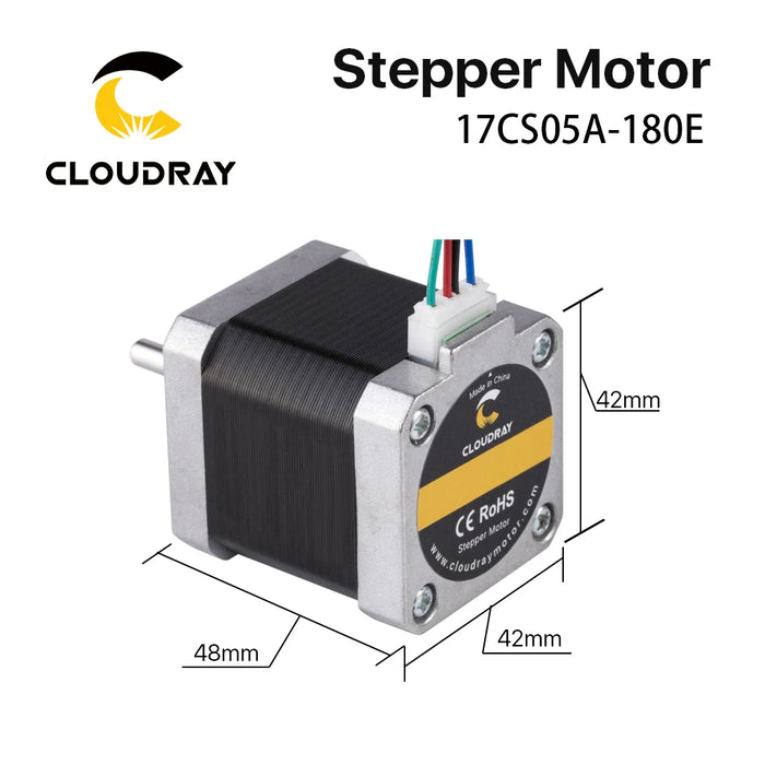 Cloudray 48 mm Nema 17 Schrittmotor 52 N.cm 1,8 A 2 Phasen mit 4 Anschlüssen 