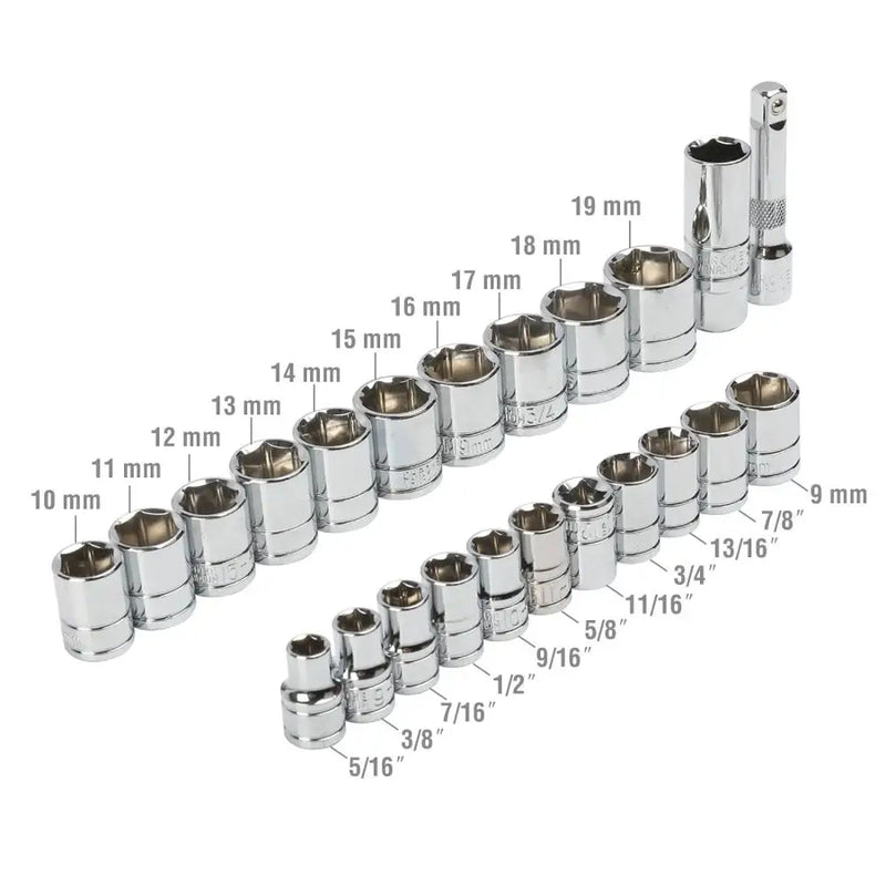 24/64/108-Piece Tool Set – Wrench &amp; Socket Set with 3/8" Ratchet Wrench