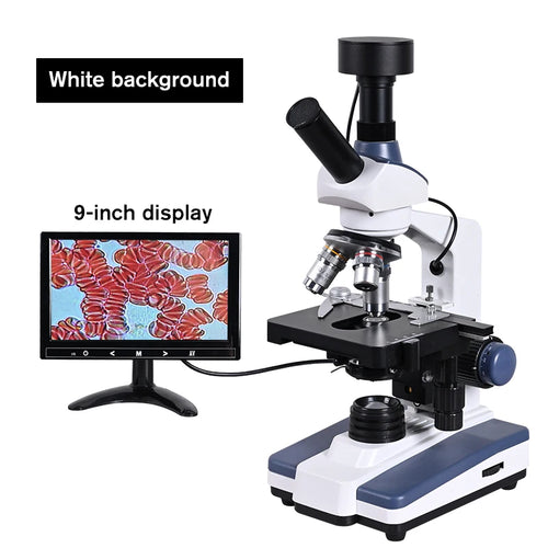 HD Digital Biological Lab Microscope with 9-Inch LCD Screen and 5MP Electronic Eyepiece – Complete Lab Kit