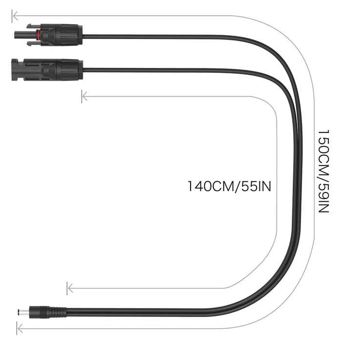 ALLPOWERS Solar Cable 1.5M 16AWG with Female and Male Connector DC