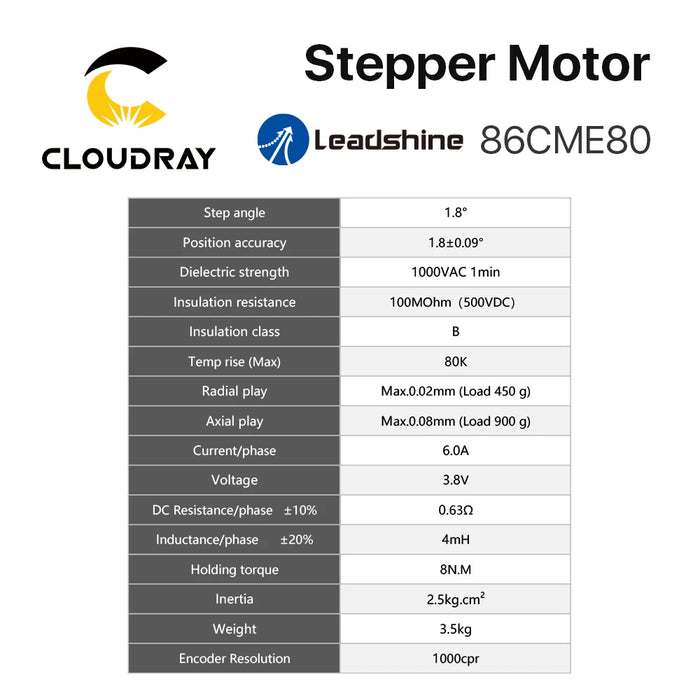 Leadshine Nema 34 8,0 Nm Schrittmotor mit Encoder CL86H Closed Loop 