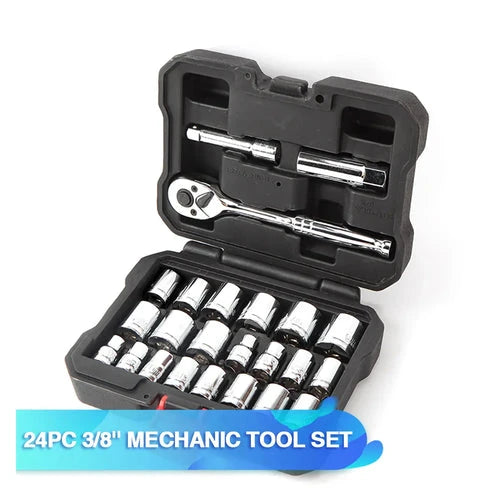 24/64/108-Piece Tool Set – Wrench &amp; Socket Set with 3/8" Ratchet Wrench