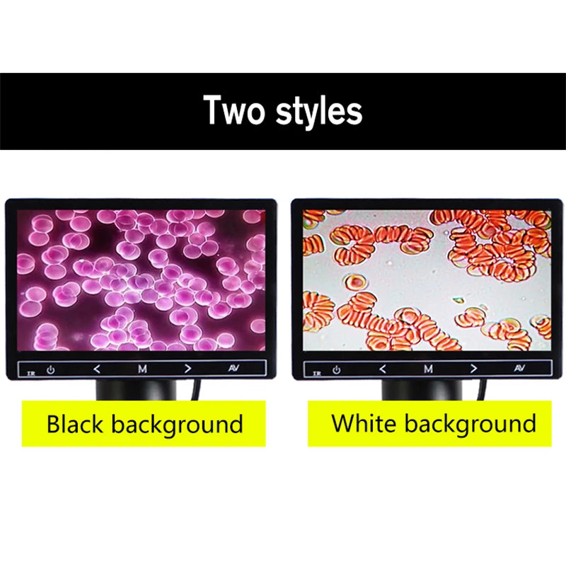 Fondo negro HD Digital laboratorio biológico microscopio luz LED 