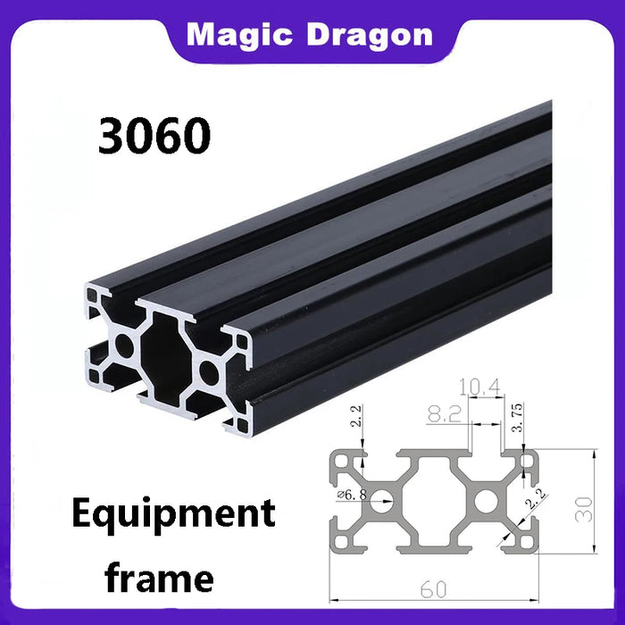 30x60 Black Aluminum Profile – High-Quality Structural Component