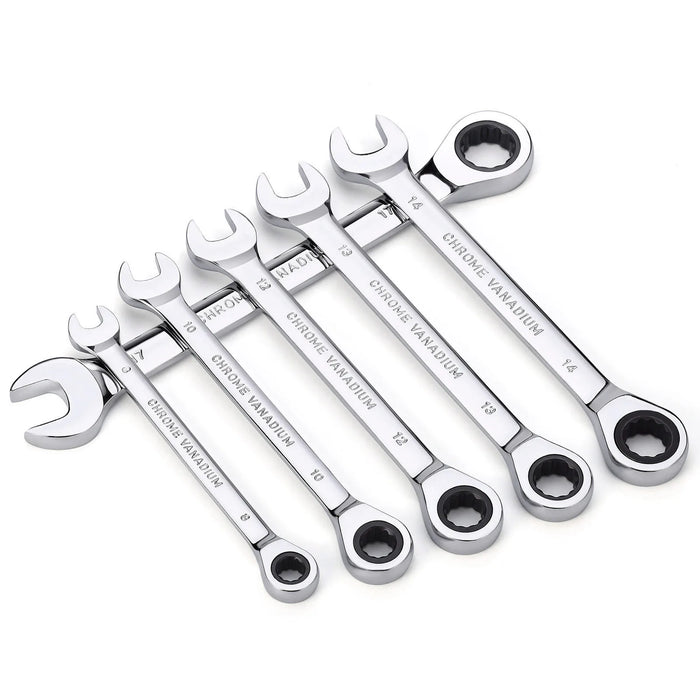 72-Tooth Ratchet Wrench Set - Metric Combination Ratchet Spanners for Car Repair Tools