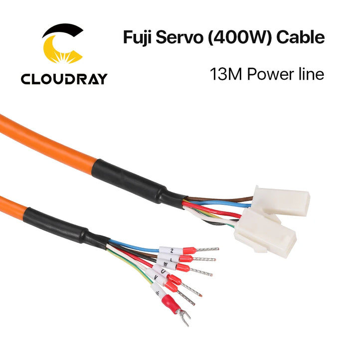 Cloudray Fuji Servo Motor Cable 400W 13M – Encoder Line + Power Line