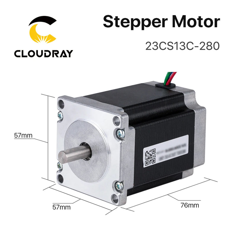 Motor paso a paso Nema 23, 64 mm, 2 fases, 1,3 Nm, 2,8 A, 4 conductores 