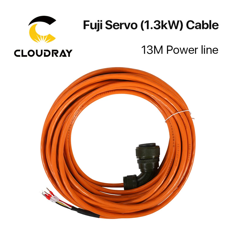 Cable de servomotor Cloudray Fuji 1.3KW 13M línea de codificador + línea de alimentación para 
