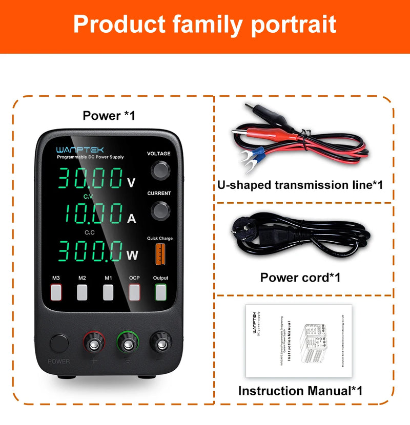 Adjustable DC Bench Power Supply 30V–160V Encoder & Memory Control Lab Voltage Regulator (APS / WPS / NPS Series)