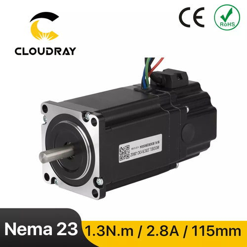 Nema 23 Stepper Motor - 115mm, 1.3Nm, 2.8A, 2-Phase with Cloudray Precision Series