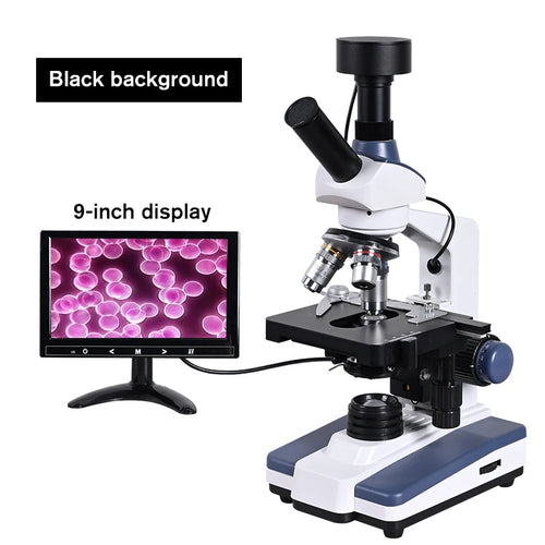 HD Digital Biological Lab Microscope with 9-Inch LCD Screen and 5MP Electronic Eyepiece – Complete Lab Kit