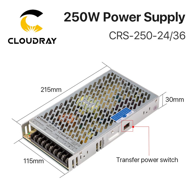 Cloudray CRS-250 Switching Power Supply 24V/36V – 250W