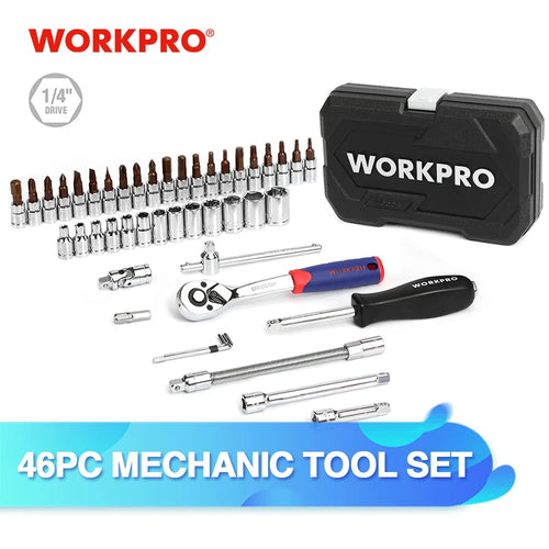 WORKPRO 35-48PC Werkzeugset Heiminstrumente Set mit Werkzeugen für die Autoreparatur 