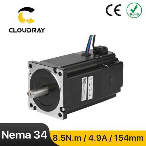 Cloudray Nema 34 Stepper Motor with 8.5N.m Torque - 4.9A, 2-Phase Servo Motor