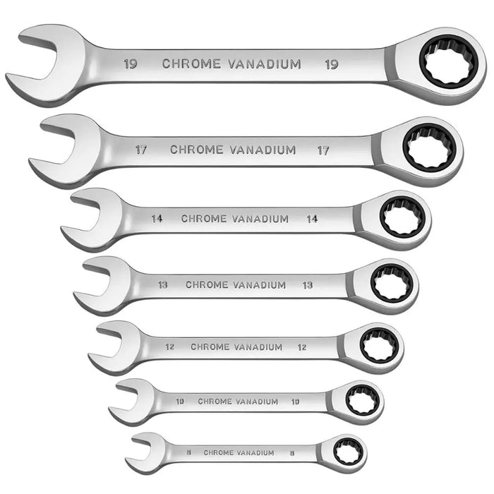 72-Tooth Ratchet Wrench Set - Metric Combination Ratchet Spanners for Car Repair Tools