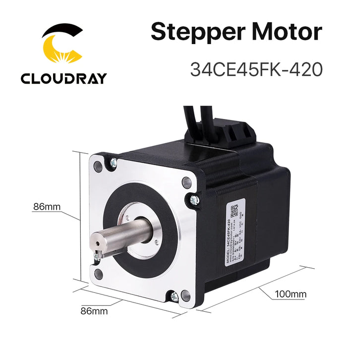 Cloudray Nema 34 Closed Loop Stepper Servo Motor with 4.5N.m Torque - 4.2A