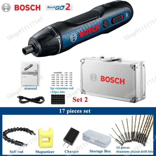 Original Bosch Go Elektro-Akkuschrauber-Set 3,6V wiederaufladbar 