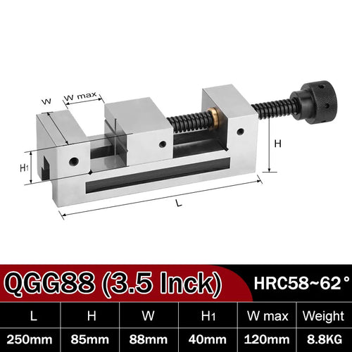 Precision Flat-Nose Grinding Vise, Models QGG80, QGG88, QGG100 - 3.2 to 4 Inch