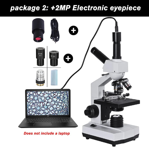 HD 1600X Complex Binocular Microscope – Professional Biological Lab Microscope with 7-Inch LCD, VGA/HDMI Digital Camera, and USB Electronic Eyepiece