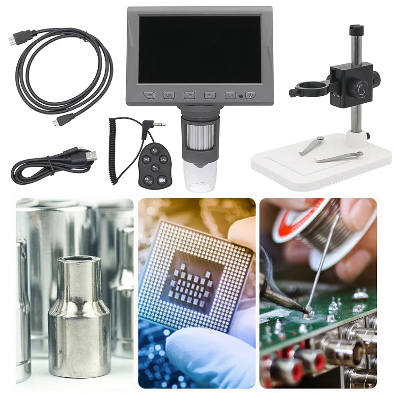 Microscopio Digital WIFI 1000X, microscopio de vídeo 1080P compatible con HDMI 